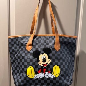 Unbranded Mickey Mouse Checkered Tote Bag